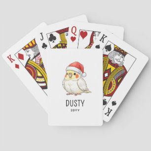 Benutzerdefinierter Weihnachts-Nymphensittich mit  Spielkarten