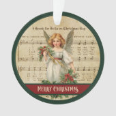 Benutzerdefinierter Weihnachts-Schmuck Retro-Engel Ornament (Vorderseite)