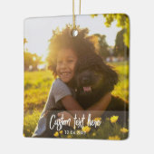 Benutzerdefinierter Weihnachts-Volltext mit zwei F Keramikornament (Links)