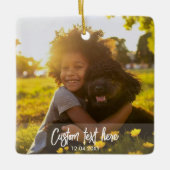 Benutzerdefinierter Weihnachts-Volltext mit zwei F Keramikornament (Vorderseite)