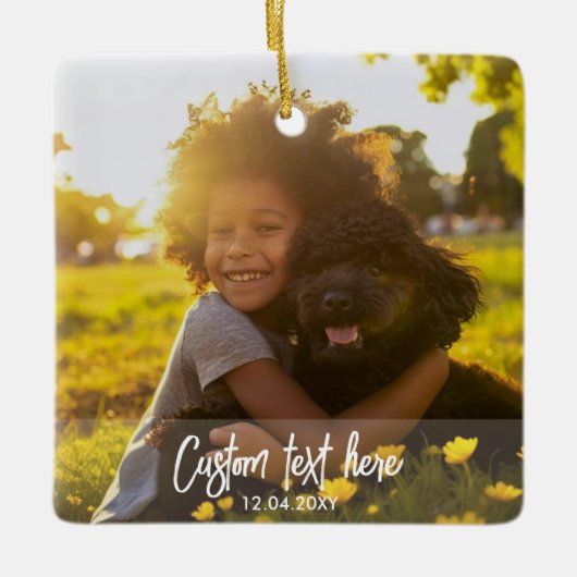 Benutzerdefinierter Weihnachts-Volltext mit zwei F Keramikornament (Vorderseite)