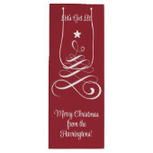 Benutzerdefinierter Weihnachtsbaum Geschenktüte Für Weinflaschen (Vorderseite)