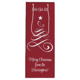 Benutzerdefinierter Weihnachtsbaum Geschenktüte Für Weinflaschen
