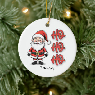 Benutzerdefinierter Weihnachtsmann Ho Ho Ho Weihna Keramik Ornament