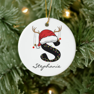 Benutzerdefinierter Weihnachtsmann-Weihnachtsschmu Keramik Ornament