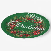 Benutzerdefinierter Weihnachtsschaden Pappteller (Schrägansicht)