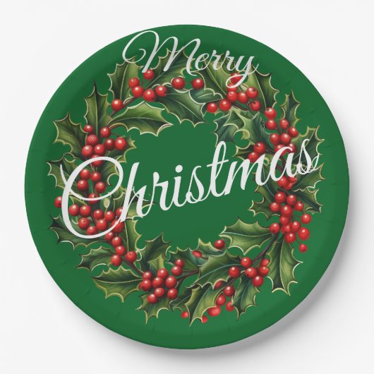 Benutzerdefinierter Weihnachtsschaden Pappteller (Vorderseite)