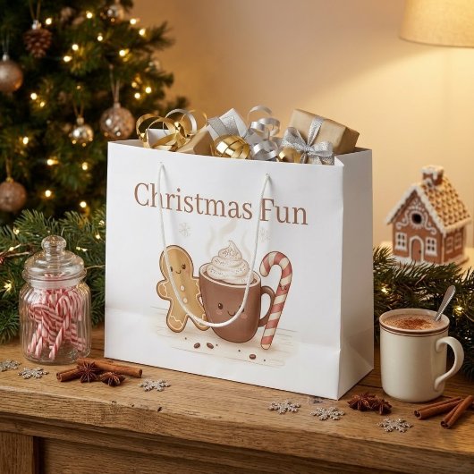 benutzerdefinierter Weihnachtsspaß Große Geschenktüte