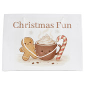 benutzerdefinierter Weihnachtsspaß Große Geschenktüte (Vorderseite)