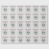 Benutzerdefinierter Weihnachtstext und benutzerdef Geschenkpapier (Flach)