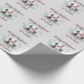 Benutzerdefinierter Weihnachtstext und benutzerdef Geschenkpapier (Ecke)