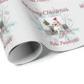 Benutzerdefinierter Weihnachtstext und benutzerdef Geschenkpapier (Rolleneckpunkt)