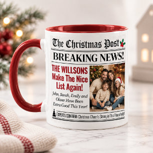 Benutzerdefinierter Weihnachtszeitungs-Tasse, lust Tasse