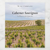 Benutzerdefinierter Weinberg Weinetikett (Einzelnes Label)