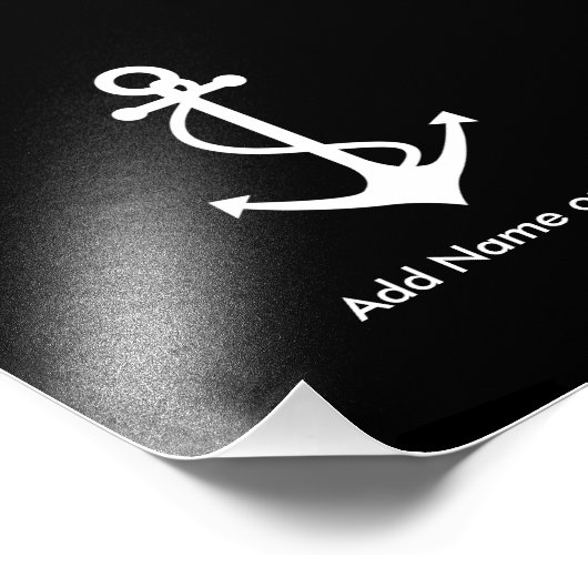 Benutzerdefinierter weißer Anker Hinzufügen eines Fotodruck (Ecke)