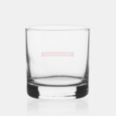 Benutzerdefinierter weißer Ankername auf Rot Whiskyglas (Rückseite)