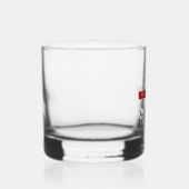 Benutzerdefinierter weißer Ankername auf Rot Whiskyglas (Rechts)
