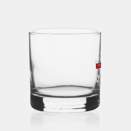 Benutzerdefinierter weißer Ankername auf Rot Whiskyglas (Rechts)