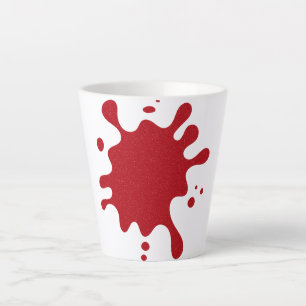 Benutzerdefinierter weißer Becher mit tomatenrotem Milchtasse