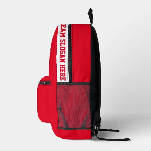 Benutzerdefinierter weißer Name, Nummer, Teamsport Bedruckter Rucksack (Rechts)