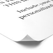 Benutzerdefinierter weißer QR-Code | Professionell Poster (Ecke)