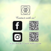 Benutzerdefinierter weißer QR-Code | Verbinde Inst Fensteraufkleber (Blatt 3)