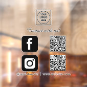 Benutzerdefinierter weißer QR-Code | Verbinde Inst Fensteraufkleber (Blatt 2)