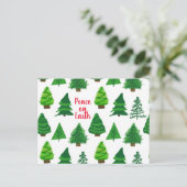 Benutzerdefinierter Weltfrieden | Weihnachtsbaummu Postkarte (Stehend Vorderseite)