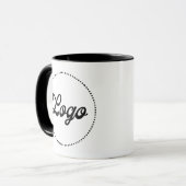 Benutzerdefinierter Werbe- BLACK Combo-Logo-Becher Tasse (Vorderseite Links)