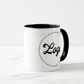 Benutzerdefinierter Werbe- BLACK Combo-Logo-Becher Tasse (VorderseiteRechts)