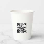 Benutzerdefinierter Werbe-Event-QR-Code  Pappbecher (Rückseite)
