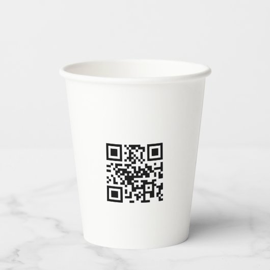 Benutzerdefinierter Werbe-Event-QR-Code  Pappbecher (Rückseite)