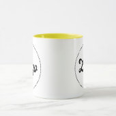 Benutzerdefinierter Werbe-GELBER Combo-Logo-Becher Tasse (Zentrum)