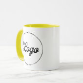 Benutzerdefinierter Werbe-GELBER Combo-Logo-Becher Tasse (Vorderseite Links)