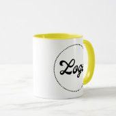 Benutzerdefinierter Werbe-GELBER Combo-Logo-Becher Tasse (VorderseiteRechts)