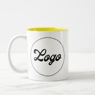 Benutzerdefinierter Werbe-GELBER Zwei-Ton-Logo-Bec Zweifarbige Tasse