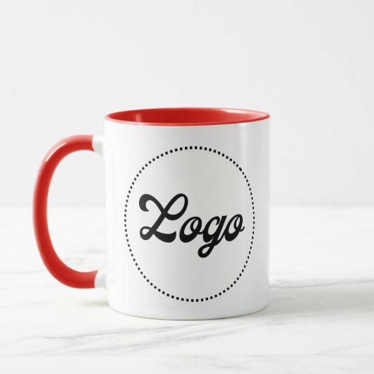 Benutzerdefinierter Werbe-HELLBLAUER Combo-Logo-Be Tasse (Links)