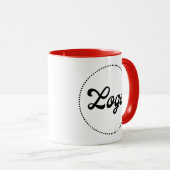 Benutzerdefinierter Werbe-HELLBLAUER Combo-Logo-Be Tasse (VorderseiteRechts)