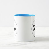 Benutzerdefinierter Werbe-HELLBLAUER Combo-Logo-Be Tasse (Zentrum)