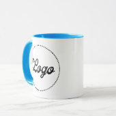 Benutzerdefinierter Werbe-HELLBLAUER Combo-Logo-Be Tasse (Vorderseite Links)
