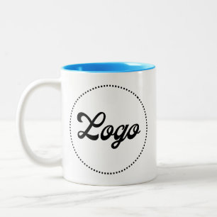 Benutzerdefinierter Werbe-HELLBLAUER Zweifarbiges Zweifarbige Tasse