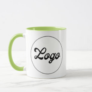 Benutzerdefinierter Werbe-LIME GREEN Combo-Logo-Be Tasse