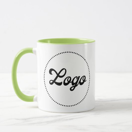 Benutzerdefinierter Werbe-LIME GREEN Combo-Logo-Be Tasse (Links)