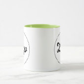 Benutzerdefinierter Werbe-LIME GREEN Combo-Logo-Be Tasse (Zentrum)