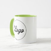 Benutzerdefinierter Werbe-LIME GREEN Combo-Logo-Be Tasse (Vorderseite Links)
