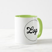 Benutzerdefinierter Werbe-LIME GREEN Combo-Logo-Be Tasse (VorderseiteRechts)