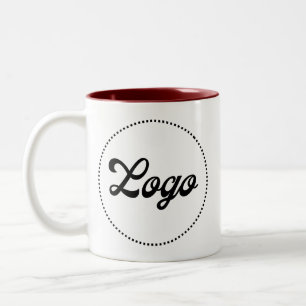 Benutzerdefinierter Werbe-MAROON Zwei-Ton-Logo-Bec Zweifarbige Tasse