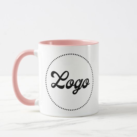 Benutzerdefinierter Werbe-PINK-Combo-Logo-Becher Tasse (Links)