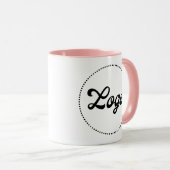 Benutzerdefinierter Werbe-PINK-Combo-Logo-Becher Tasse (VorderseiteRechts)
