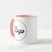Benutzerdefinierter Werbe-PINK-Combo-Logo-Becher Tasse (Vorderseite Links)